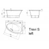 Vispool Trevi S akmens masės vonia 140x95 cm