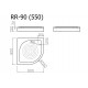Vispool RR-90 (R-550) pusapvalis akmens masės dušo padėklas 900*900 mm