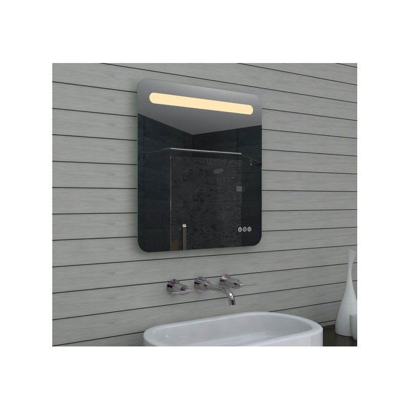 Vonios kambario veidrodis Lux-Aqua MLF60X65, su LED apšvietimu, 600*650 mm