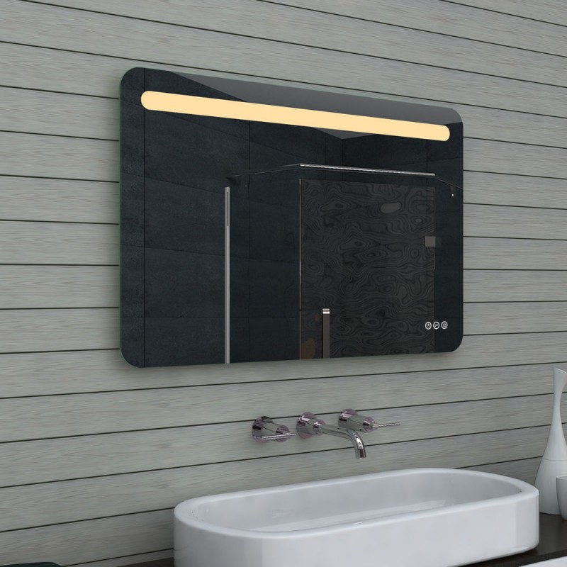 Vonios kambario veidrodis Lux-Aqua MLF100X65, su LED apšvietimu, 1000*650 mm
