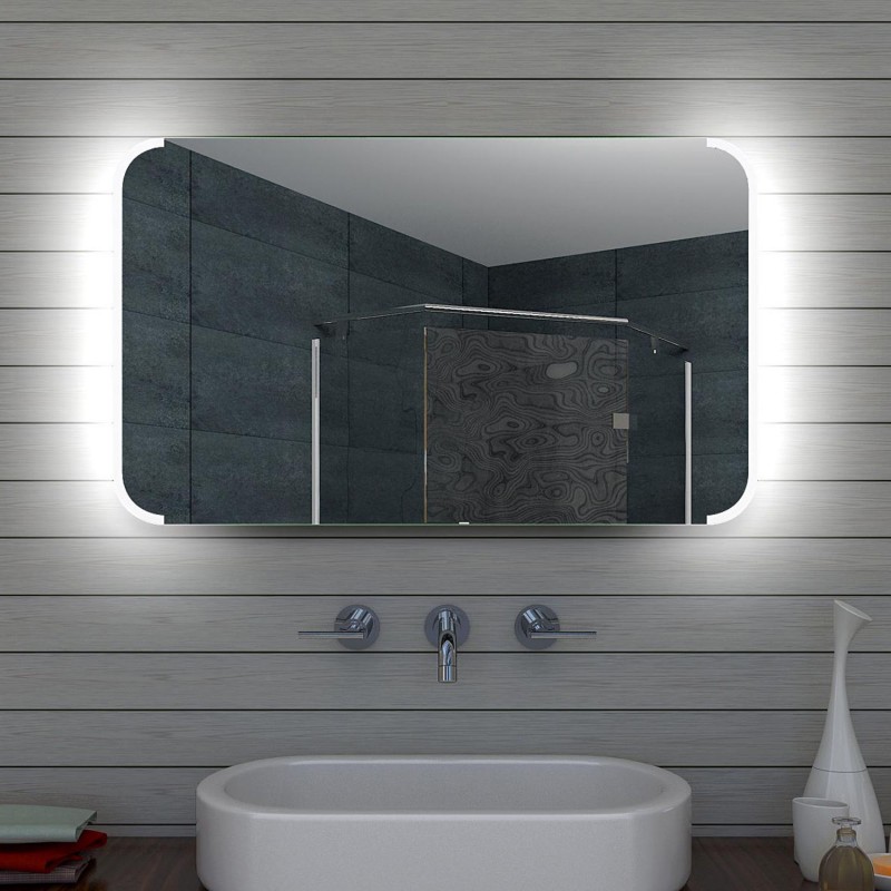 Vonios kambario veidrodis Lux-Aqua ML100, su LED apšvietimu, 1000*600