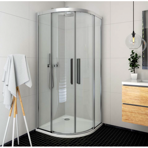 Roth ECR2N pusapvalė dušo kabina su slankiojančiomis durimis