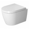 Duravit Me by Starck Compact Rimless pakabinamas klozetas su lėtai nusileidžiančiu dangčiu