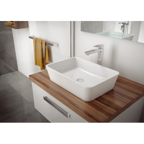 Omnires Parma ant stalviršio montuojamas praustuvas 50x35 cm blizgus baltas, PARMAUNBP