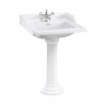 Burlington Classic praustuvas su skyle maišytuvui ir pristatoma praustuvo koja 65x58 cm