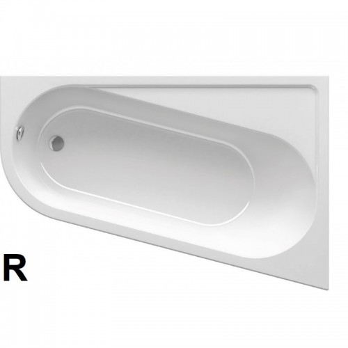 Ravak Chrome asimetrinė akrilinė vonia 170x105 cm, blizgi balta