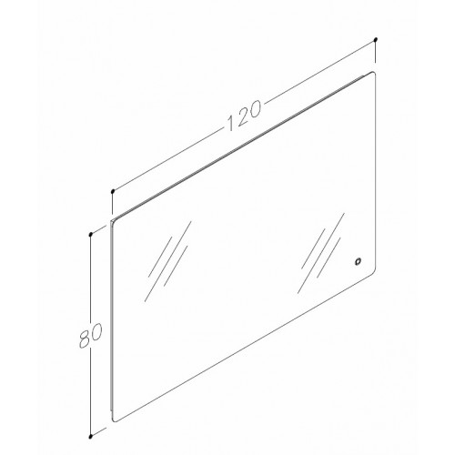 Veidrodis Kame Grace su LED apšvietimu 120x80 cm, MRL/120-80