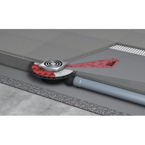 TECEdrainpoint S 120 trapo komplektas, standartinis, horizontalus, su „Seal System“ universaliu flanšu 3601200