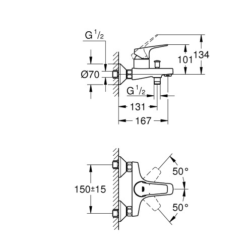 Grohe Bauflow maišytuvas voniai 23756000