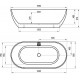 Ravak Freedom O laisvai statoma vonia 169x80 cm, blizgi balta, XC00100020