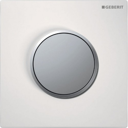 Pneumatinis nuleidimo mygtukas pisuarui Geberit Sigma10 baltos sp. su chromo mygtuku