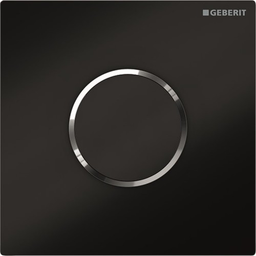 Sensorinis nuleidimo mygtukas pisuarui Geberit Sigma10 juodos sp. su chromo akcentu
