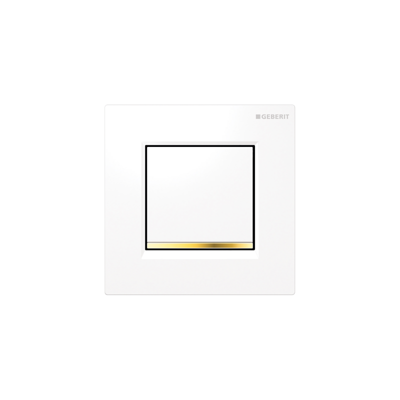 Sensorinis nuleidimo mygtukas pisuarui Geberit Sigma30 baltos sp. su aukso akcentu