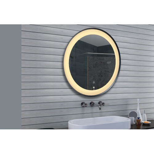 Vonios kambario veidrodis Lux-Aqua MR800-BL  su LED apšvietimu 800x800mm