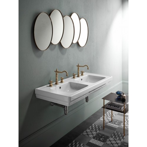 GSI Classic dvigubas praustuvas 125x54 cm, XG+ danga, baltas blizgus