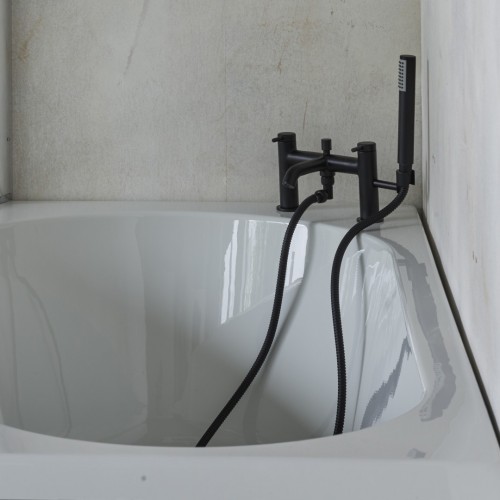 Britton Hoxton maišytuvas voniai su rankiniu dušeliu, juodas matinis