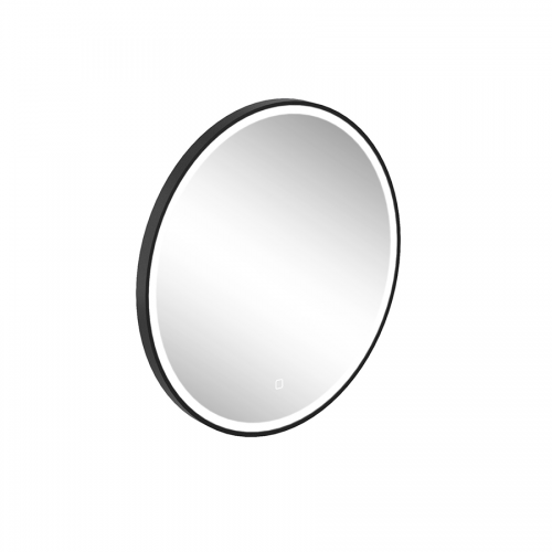 Britton Hoxton veidrodis su LED apšvietimu, rėmelis juodos matinės spalvos, 80 cm