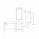 Britton Shoreditch Frame baldinis stovas (juodas matinis) su praustuvu (baltas blizgus) 85x45 cm