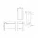 Britton Shoreditch Frame baldinis stovas (juodas matinis) su praustuvu (baltas blizgus) 100x45 cm