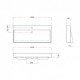 Britton Shoreditch Frame baldinis stovas (juodas matinis) su praustuvu (baltas blizgus) 100x45 cm