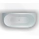 Britton Saturn laisvai pastatoma akrilinė vonia, glaudžiama prie sienos 170x75 cm, blizgi balta