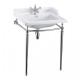 Burlington Classic pakabinamas praustuvas 65 cm su chromo sp. stovu ir viena skyle maišytuvui