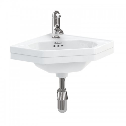 Burlington pakabinamas kampinis praustuvas 60 cm viena skyle maišytuvui