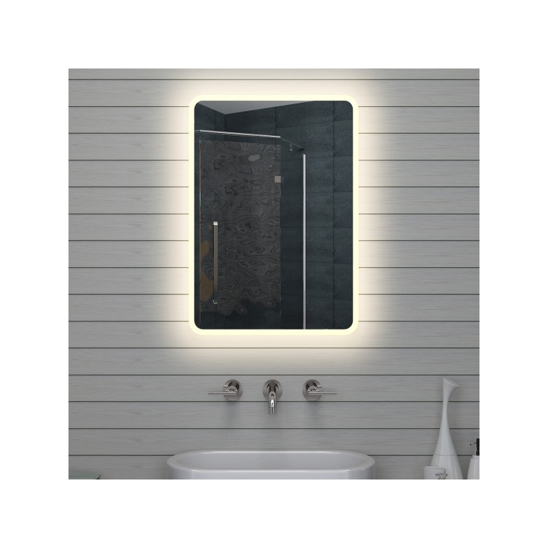 Veidrodis Lux-Aqua M1575 su LED apšvietimu 50x70 cm