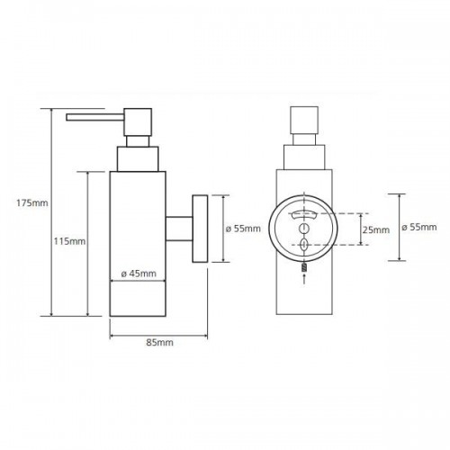 Bemeta Omega pakabinamas dozatorius skystam muilui 150 ml