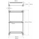 Bemeta Omega triguba stiklinė lentynėlė 40 cm