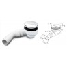 PAA sifonas dušo padėklams TURBOFLOW D-90mm (54 l/min) dangtelis chromo spalvos