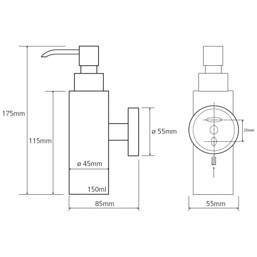 Bemeta Neo pakabinamas dozatorius skystam muilui 150 ml