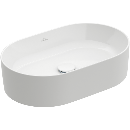 Villeroy&Boch Collaro praustuvas montuojamas ant stalviršio 56x36 cm, baltas blizgus