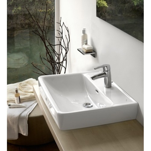 Laufen Pro praustuvas su nušlifuota apačia 55x48 cm, baltas blizgus