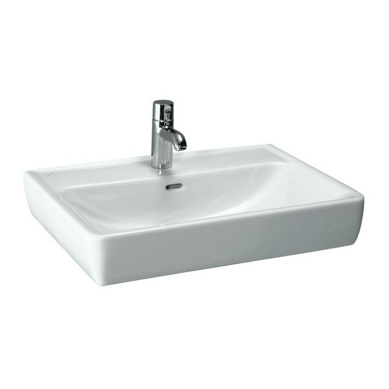 Laufen Pro praustuvas su nušlifuota apačia 65x48 cm, baltas blizgus