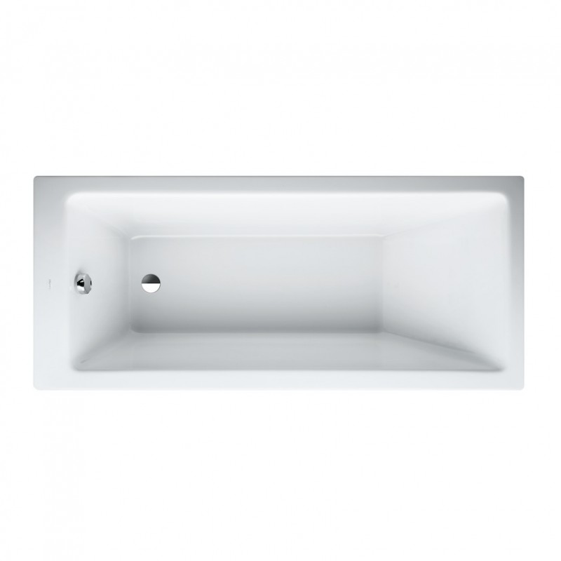 Laufen Pro stačiakampė akrilinė vonia su aliuminio rėmu 160x70 cm, balta blizgi