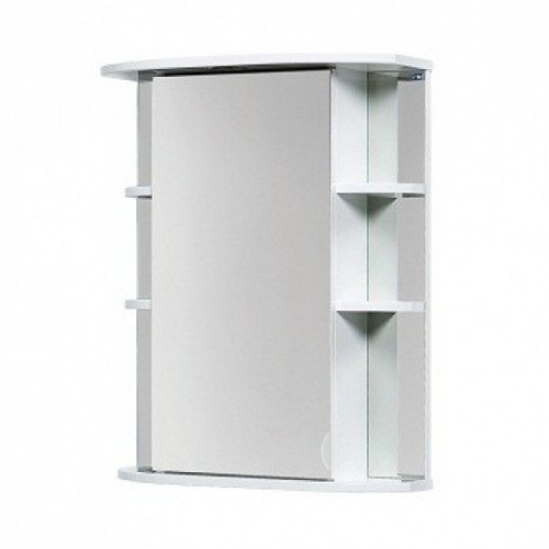 Raguvos Baldai veidrodinė spintelė su apšvietimu LED, IP44, balta blizgi 55 cm, VV55