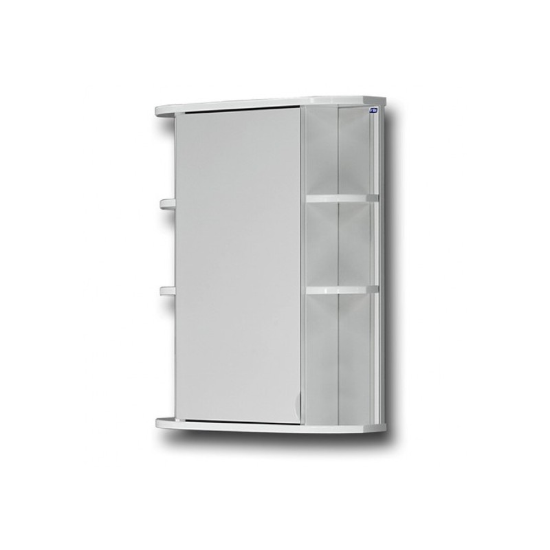 Raguvos Baldai veidrodinė spintelė be apšvietimo, balta blizgi, 55 cm, PV55