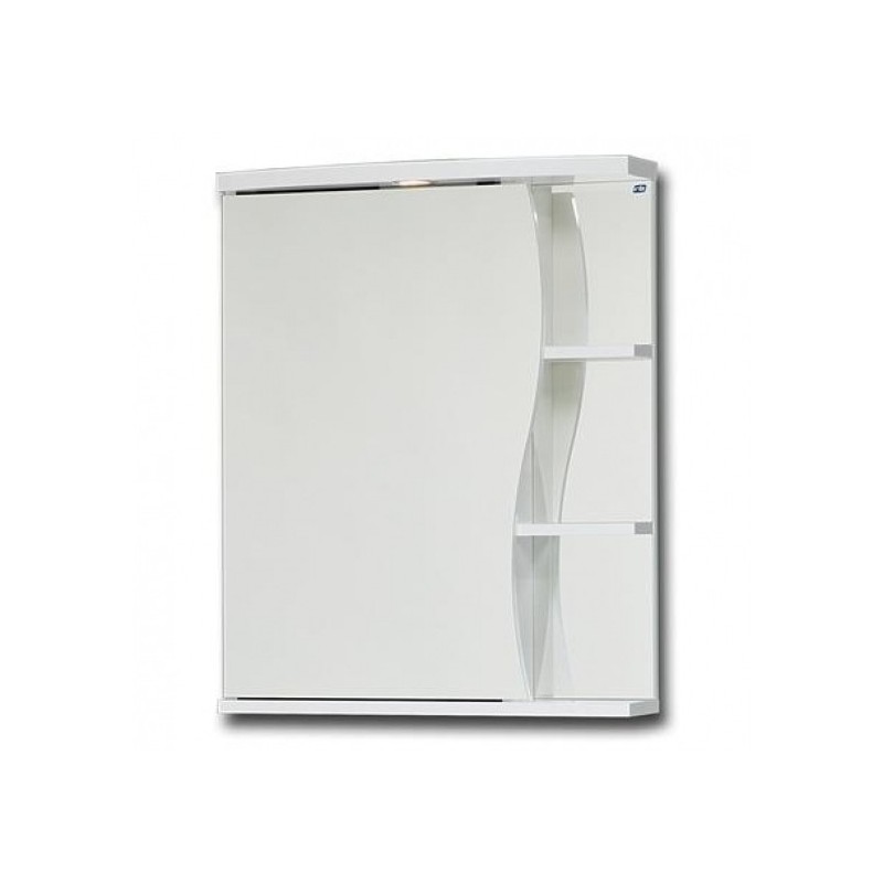 Raguvos Baldai veidrodinė spintelė su apšvietimu LED, IP44, balta blizgi 60 cm, RV60V