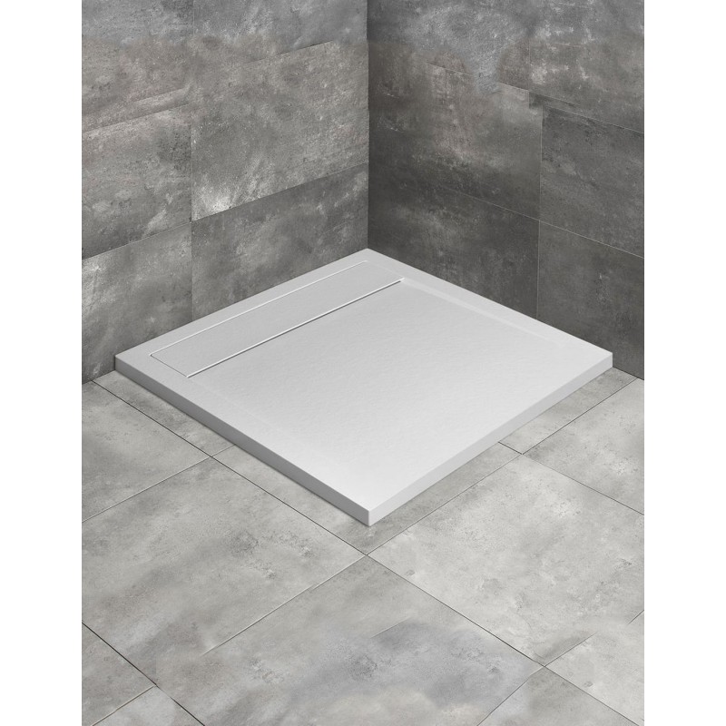 Radaway Teos C akmens masės kvadratinis dušo padėklas baltos spalvos 1000x1000 mm