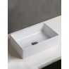 Azzurra Elegance Squared praustuvas montuojamas ant stalviršio 41x25 cm