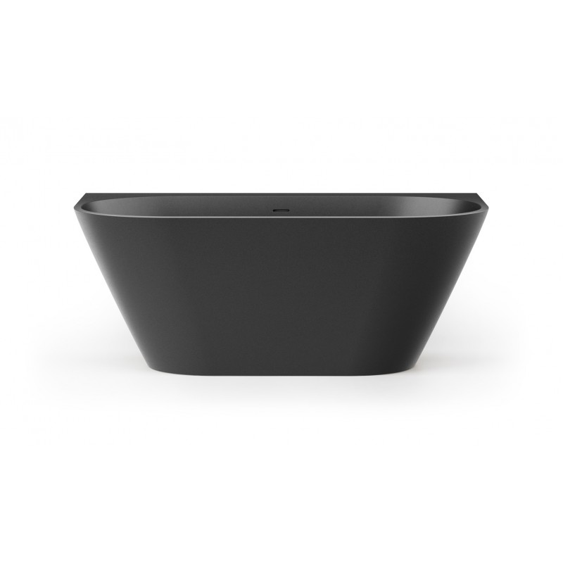 PAA Deco Wall Graphite laisvai pastatoma glaudžiama prie sienos vonia 166x81 cm