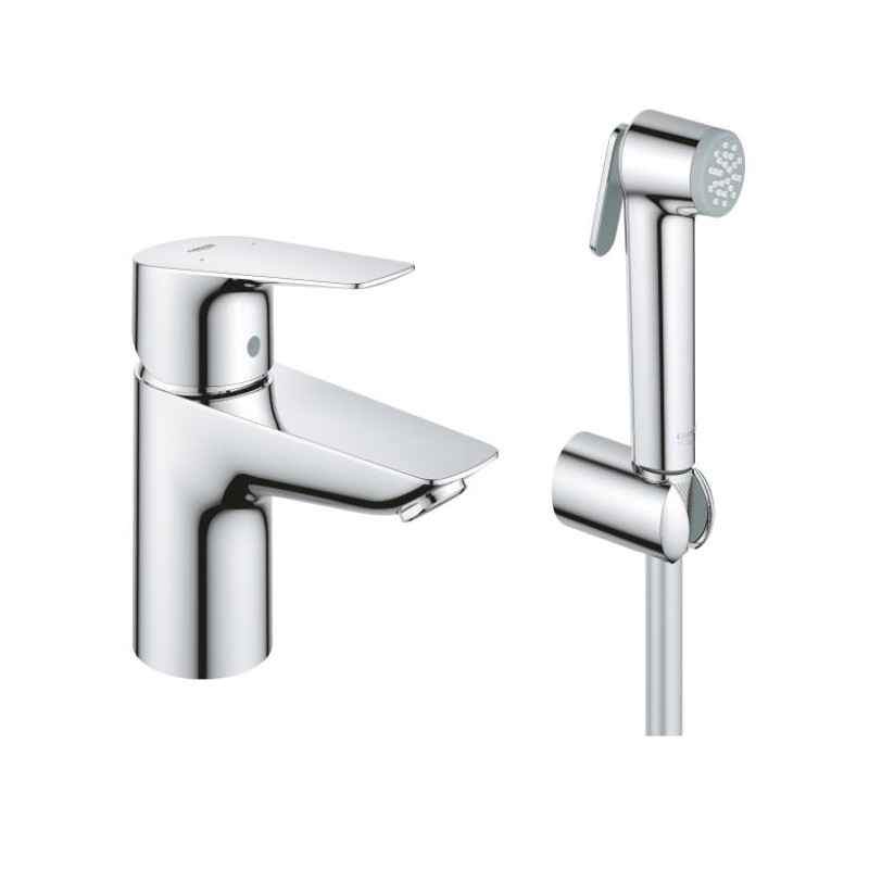 Grohe Bauedge praustuvo maišytuvas su bidete dušeliu, chromas, 23757001