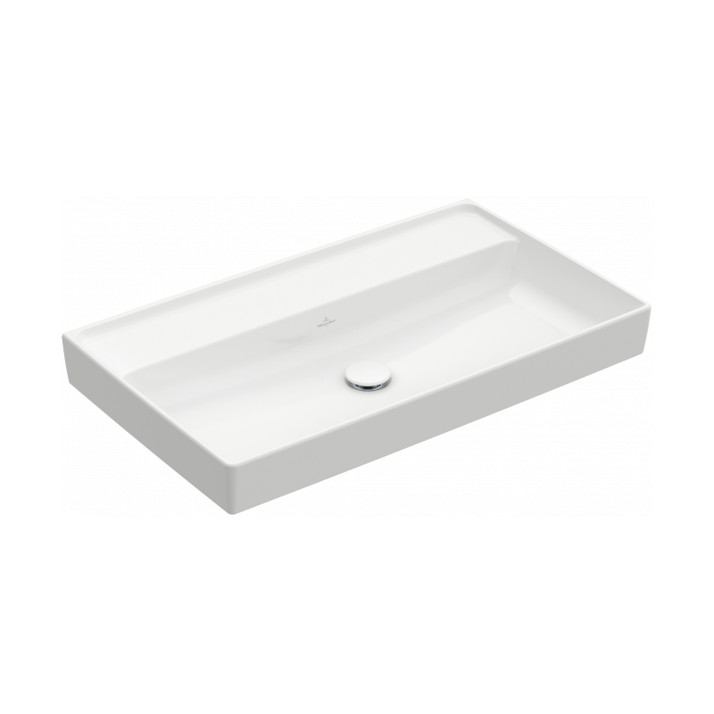 Villeroy&Boch Collaro pakabinamas praustuvas be skylės maišytuvui 80x47 cm