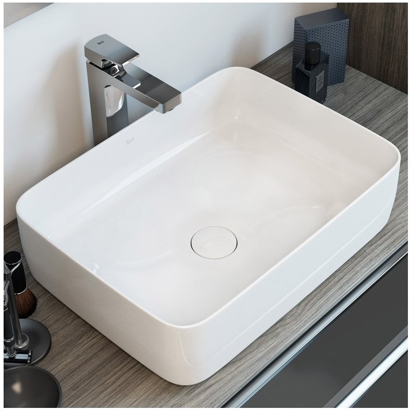 Roca Inspira Square FINECERAMIC® praustuvas dubuo 50x37 cm