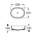 Roca Inspira Round FINECERAMIC® praustuvas dubuo 50x37 cm
