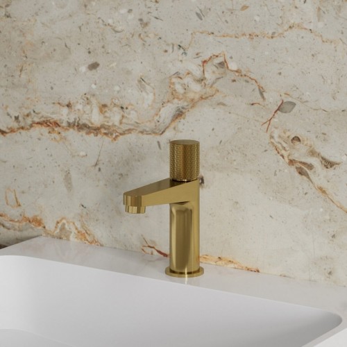 Omnires Contour maišytuvas praustuvui, braižyto aukso spalvos, CT8010GLB
