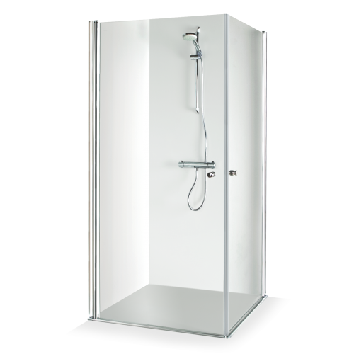 Brasta Glass kvadratinė dušo kabina Viktorija, 90x90 cm, stiklo spalva pasirinktinai