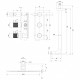 Omnires Contour dviejų taškų potinkinė dušo sistema, chromas, SYSCT10CR