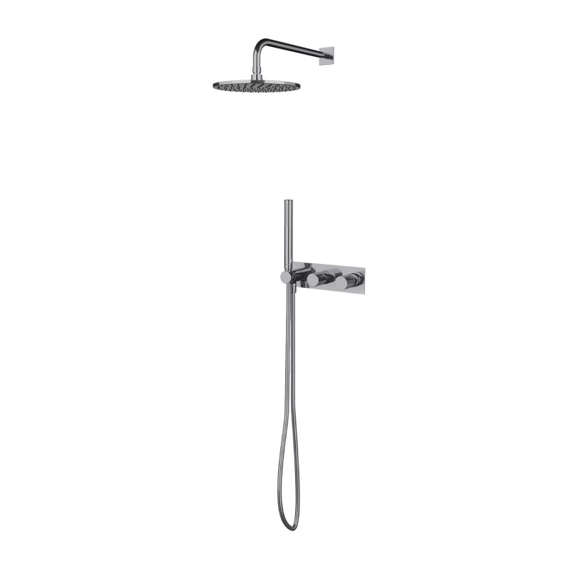 Omnires Contour dviejų taškų potinkinė dušo sistema, chromas, SYSCT10CR